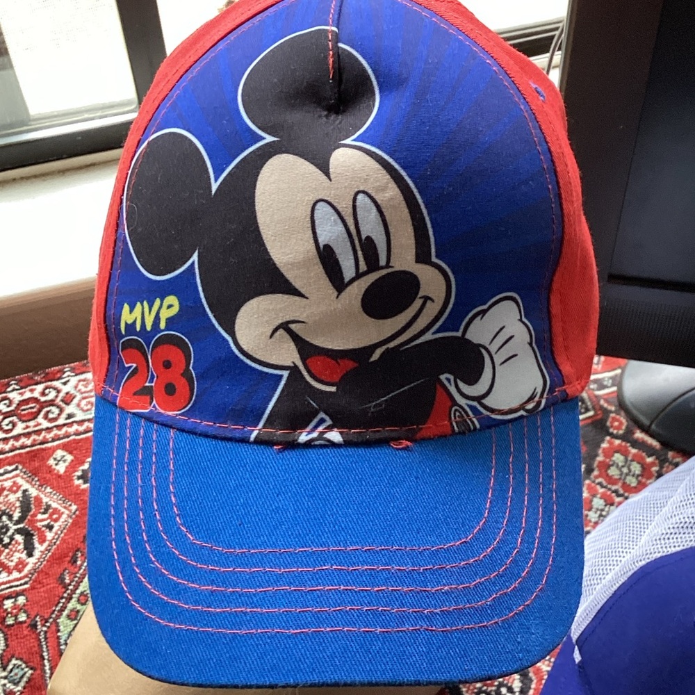 Disney Kids Mickey Mouse Blue and Red Baseball Cap
